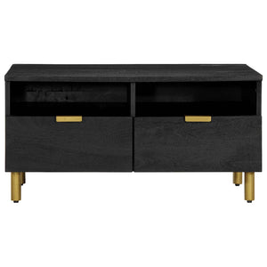 Schwarzer Couchtisch 80x54 cm