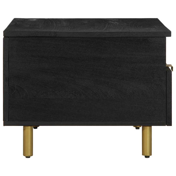 Schwarzer Couchtisch 80x54 cm