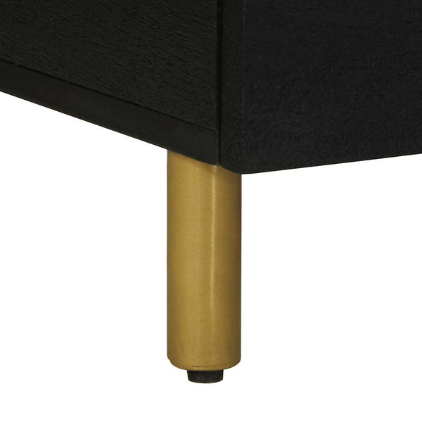 Schwarzer Couchtisch 80x54 cm