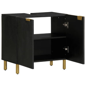 vidaXL Under Sink Cabinet Black 62x33x58 cm Engineered Wood
