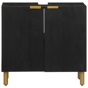 vidaXL Under Sink Cabinet Black 62x33x58 cm Engineered Wood