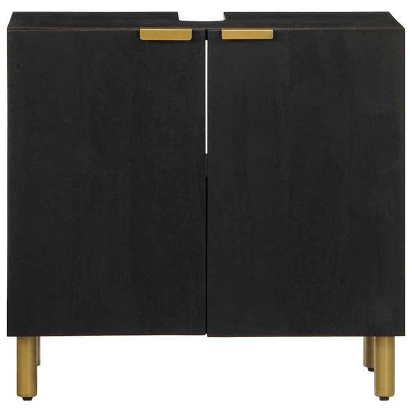 vidaXL Under Sink Cabinet Black 62x33x58 cm Engineered Wood