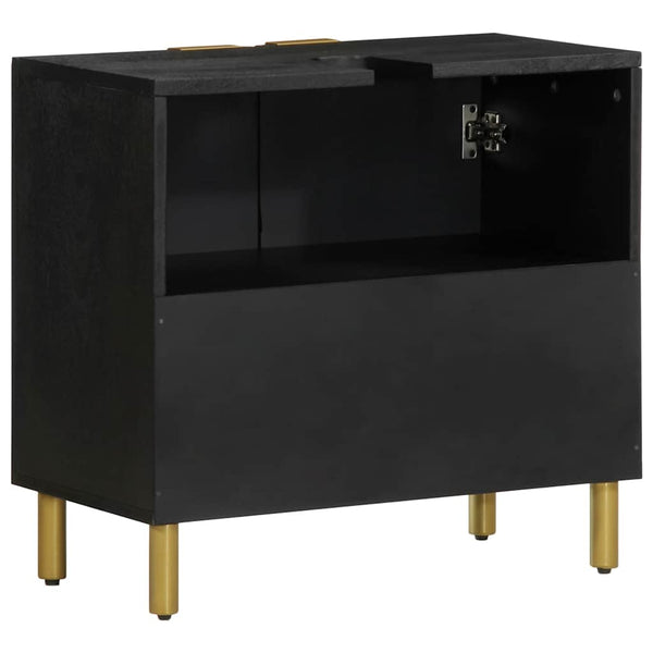 vidaXL Under Sink Cabinet Black 62x33x58 cm Engineered Wood