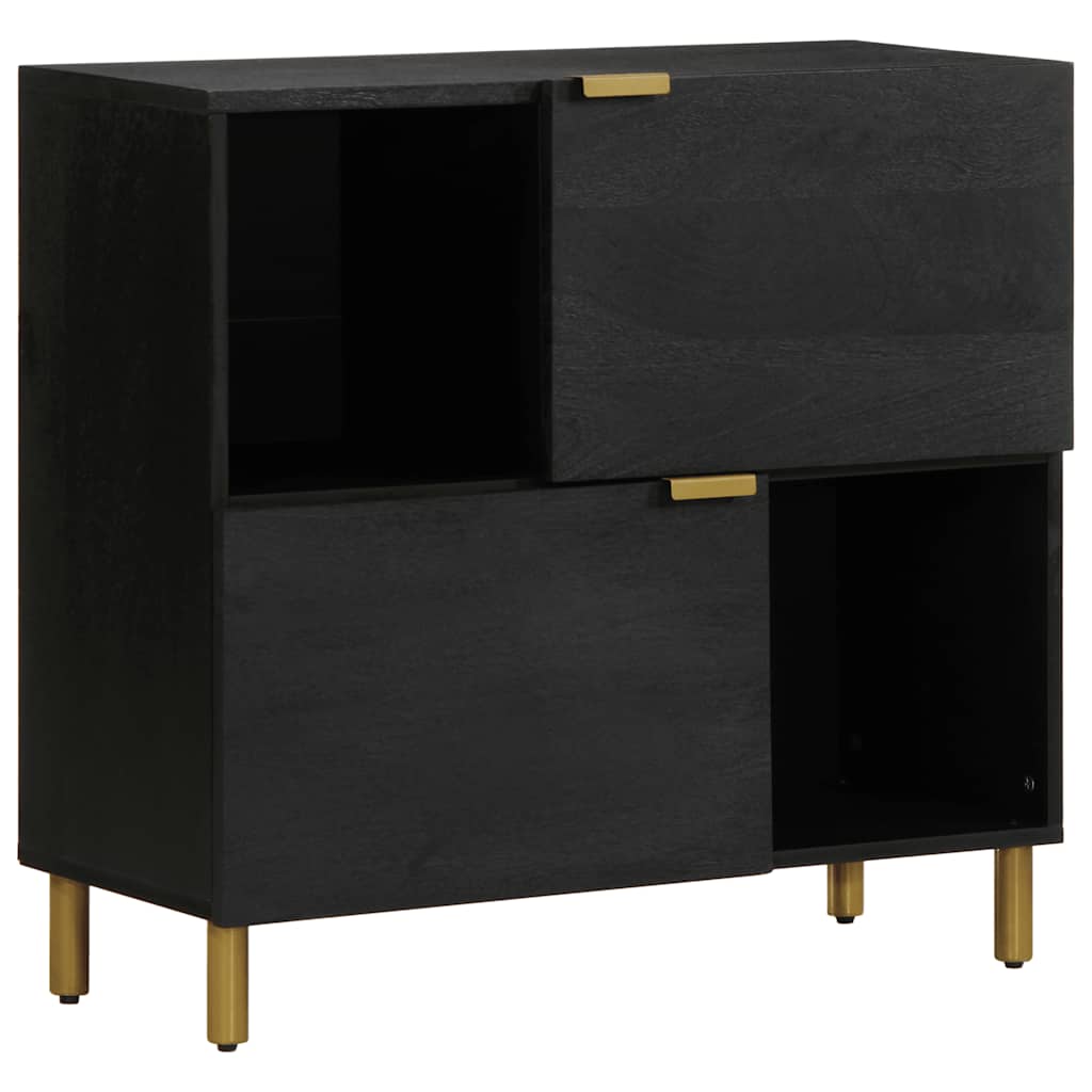 Schwarzes Sideboard 80x33x75 cm