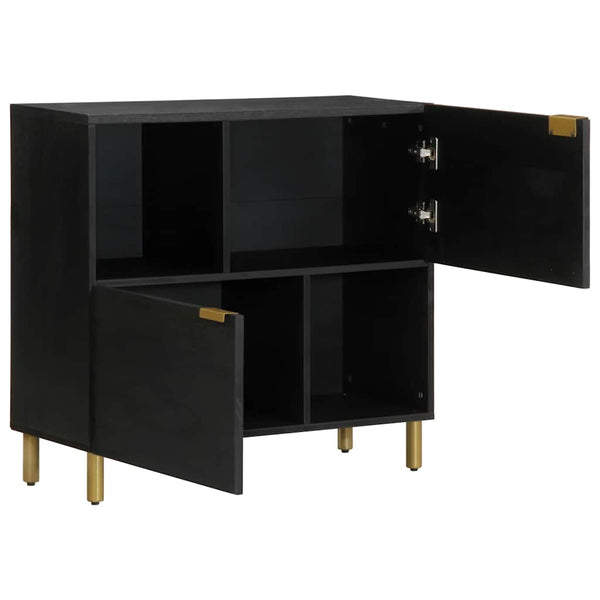 Schwarzes Sideboard 80x33x75 cm