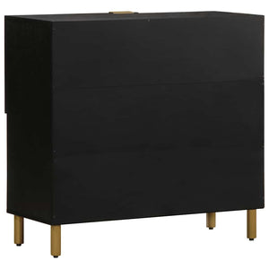 Schwarzes Sideboard 80x33x75 cm