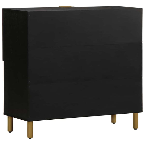 Schwarzes Sideboard 80x33x75 cm
