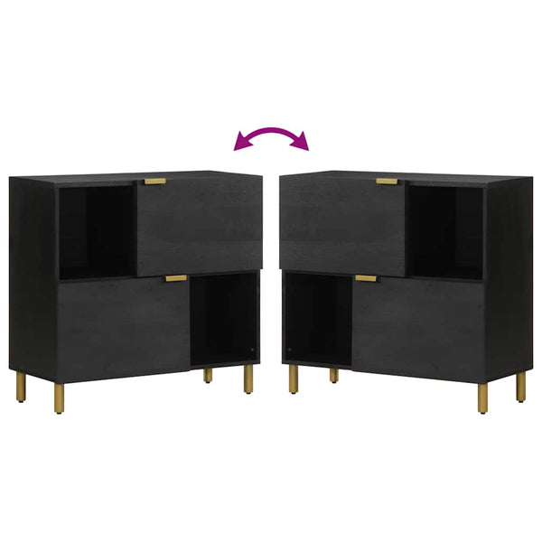 Schwarzes Sideboard 80x33x75 cm