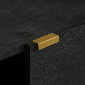 Schwarzes Sideboard 80x33x75 cm