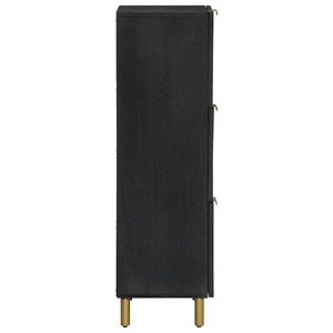 Schwarzes Highboard 40x33x110 cm