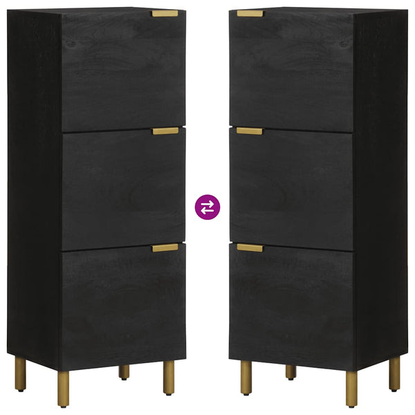 Schwarzes Highboard 40x33x110 cm