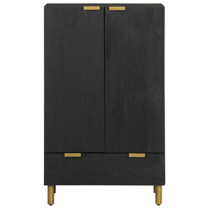 Highboard Schwarz 60x33x100 cm