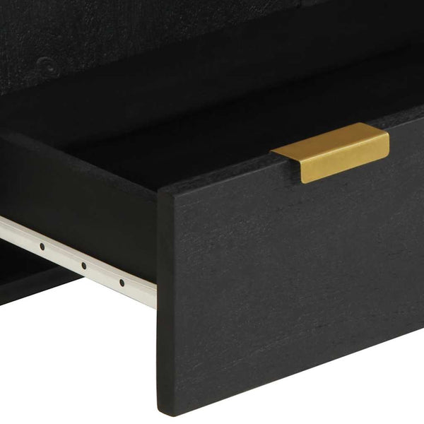 Highboard Schwarz 60x33x100 cm