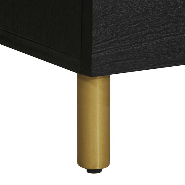 Highboard Schwarz 60x33x100 cm