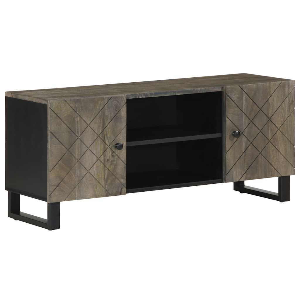 Schwarzer TV-Schrank Mango Massivholz 105 cm