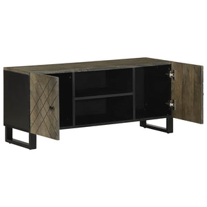 Schwarzer TV-Schrank Mango Massivholz 105 cm