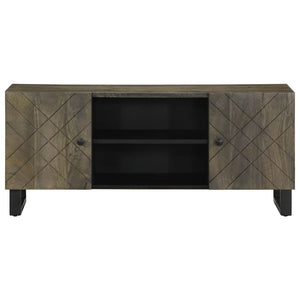 Schwarzer TV-Schrank Mango Massivholz 105 cm