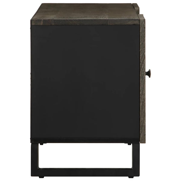 Schwarzer TV-Schrank Mango Massivholz 105 cm