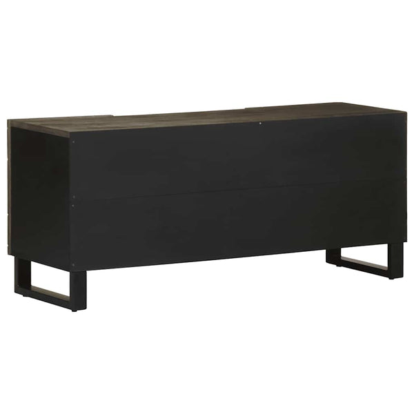Schwarzer TV-Schrank Mango Massivholz 105 cm