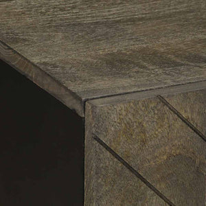 Schwarzer TV-Schrank Mango Massivholz 105 cm