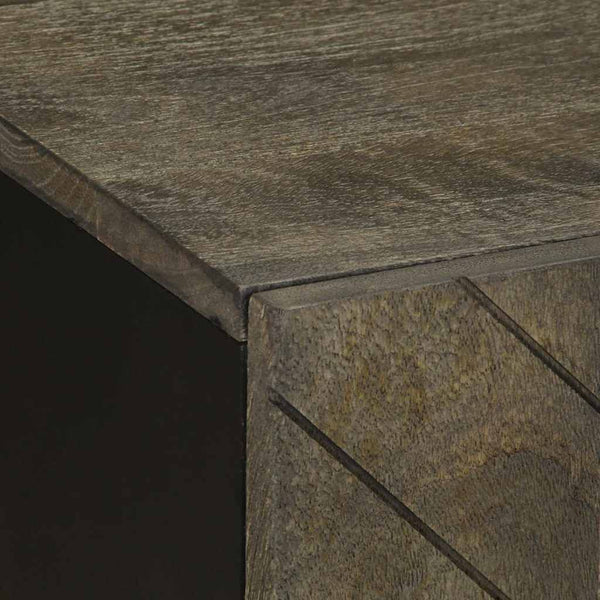 Schwarzer TV-Schrank Mango Massivholz 105 cm