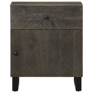 Nachttisch Schwarz Mango Massivholz 50x60 cm
