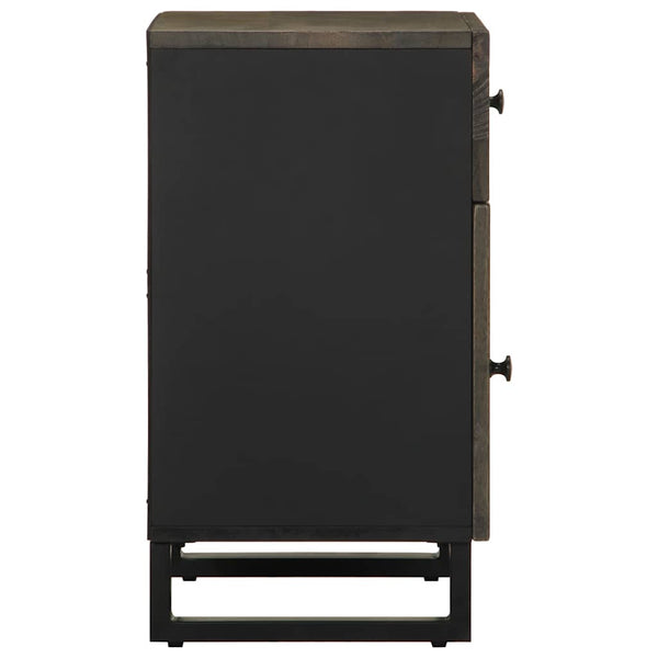 Nachttisch Schwarz Mango Massivholz 50x60 cm