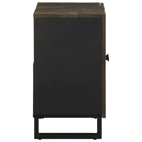 Waschbeckenunterschrank Schwarz Massivholz Mango 62x58cm