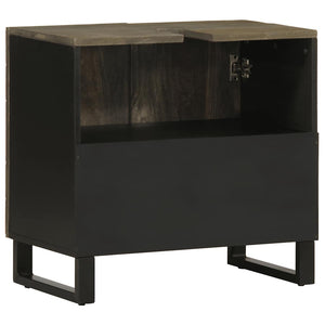 Waschbeckenunterschrank Schwarz Massivholz Mango 62x58cm