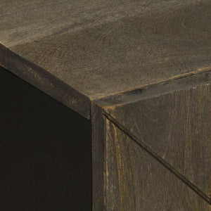Waschbeckenunterschrank Schwarz Massivholz Mango 62x58cm