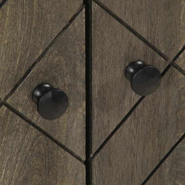 Waschbeckenunterschrank Schwarz Massivholz Mango 62x58cm