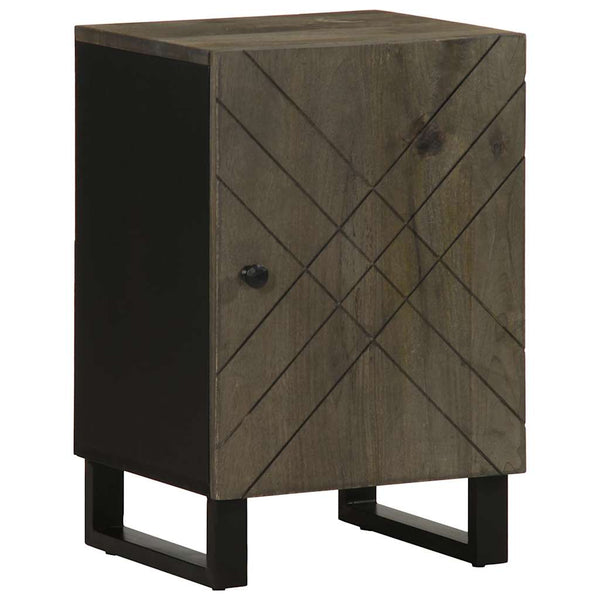 Schwarzer Badschrank Mango Massivholz 38x58 cm