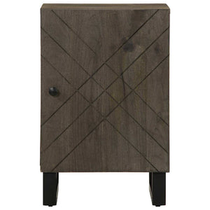Schwarzer Badschrank Mango Massivholz 38x58 cm