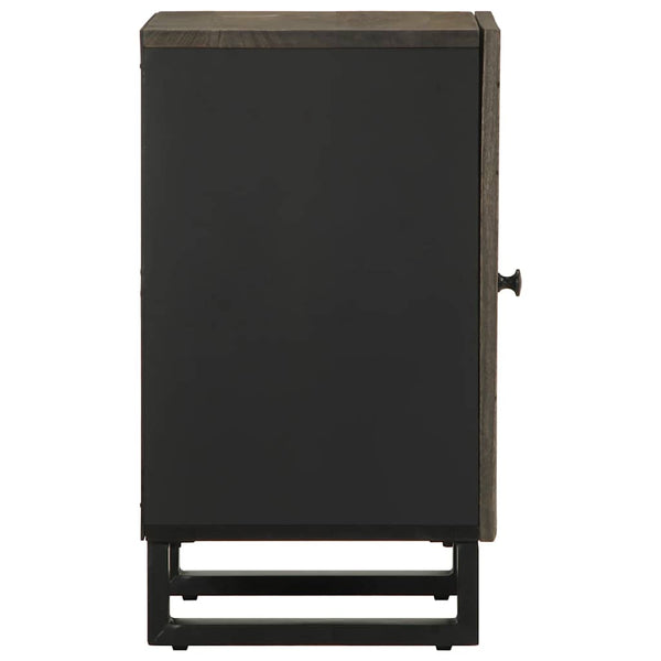 Schwarzer Badschrank Mango Massivholz 38x58 cm