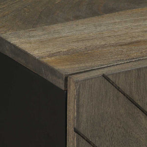 Schwarzer Badschrank Mango Massivholz 38x58 cm