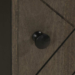 Schwarzer Badschrank Mango Massivholz 38x58 cm