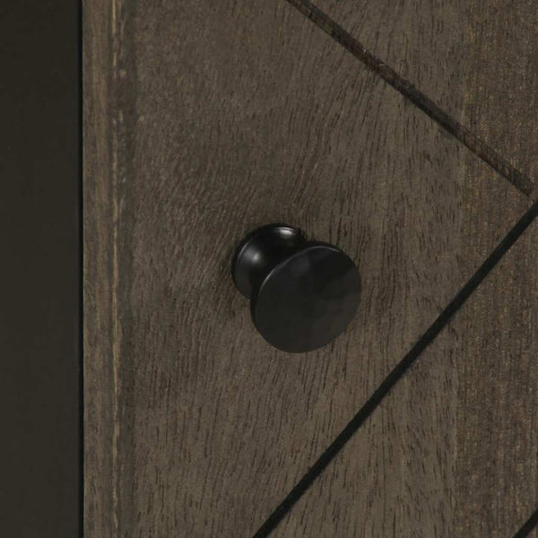 Schwarzer Badschrank Mango Massivholz 38x58 cm