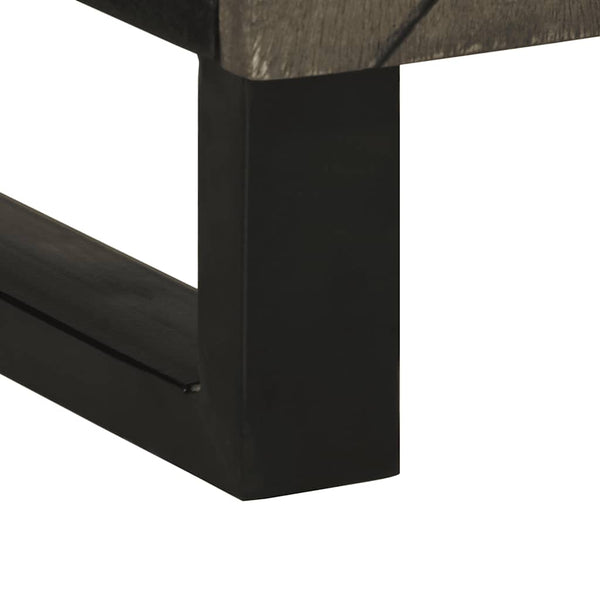Schwarzer Badschrank Mango Massivholz 38x58 cm