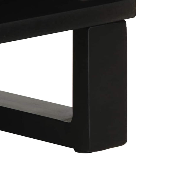 Schwarzes Sideboard Mango Massivholz 80cm