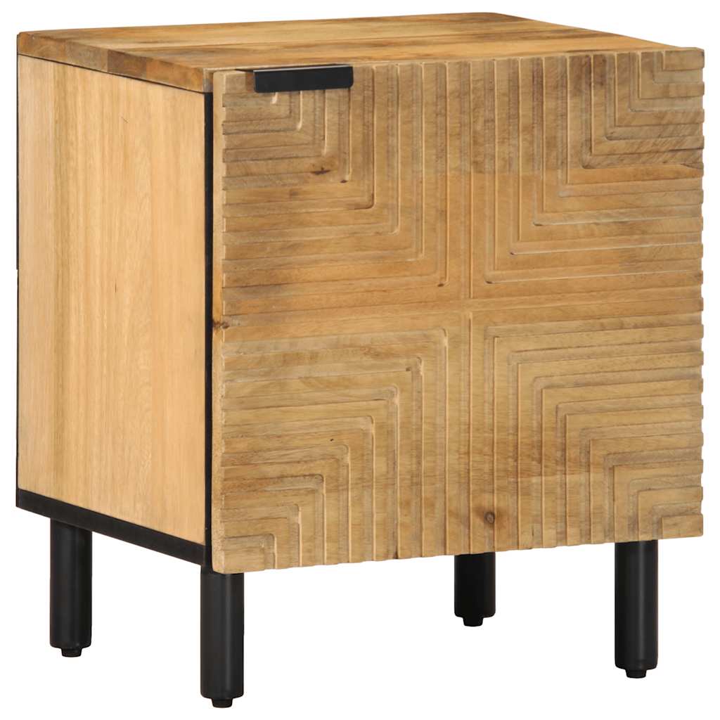 Nachttisch Braun Mango Massivholz 40 cm
