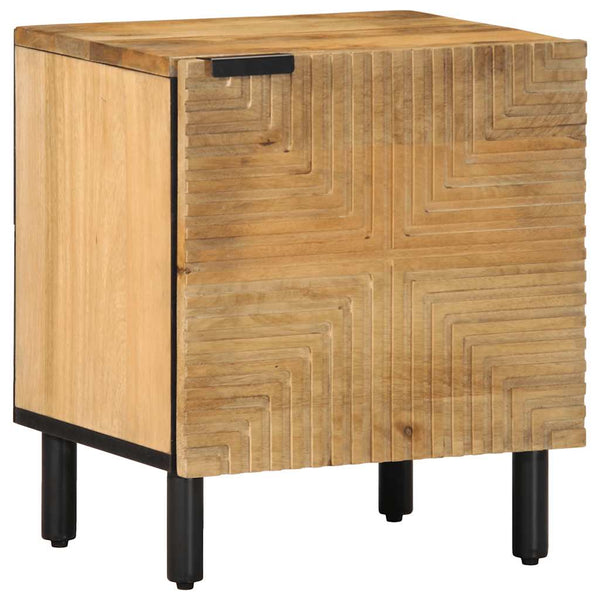 Nachttisch Braun Mango Massivholz 40 cm