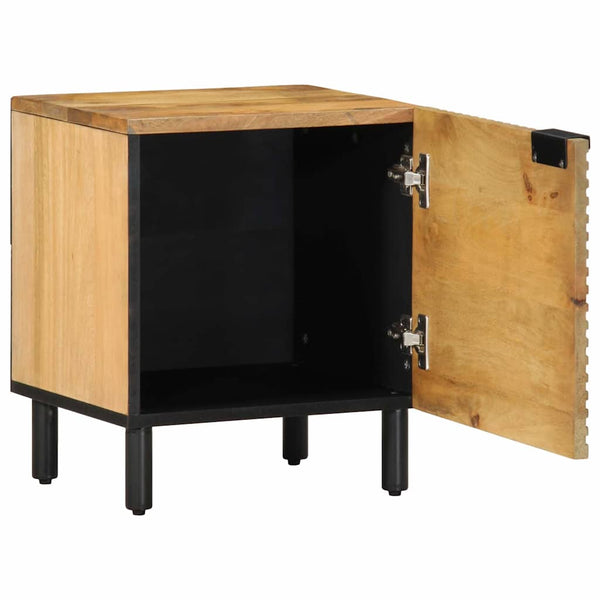 Nachttisch Braun Mango Massivholz 40 cm