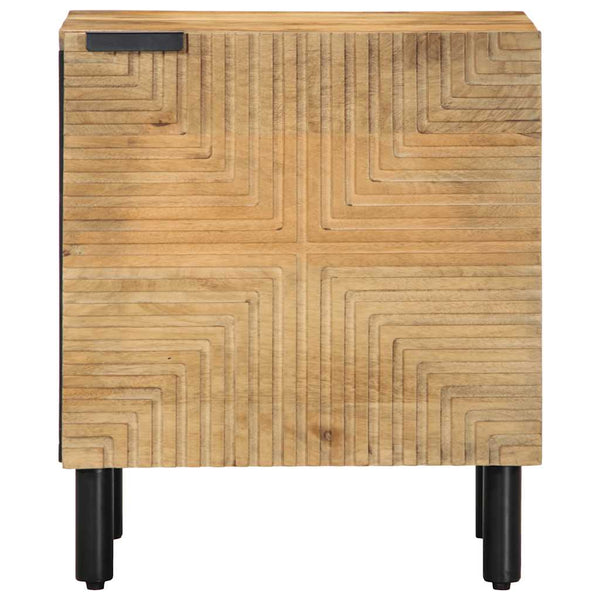 Nachttisch Braun Mango Massivholz 40 cm
