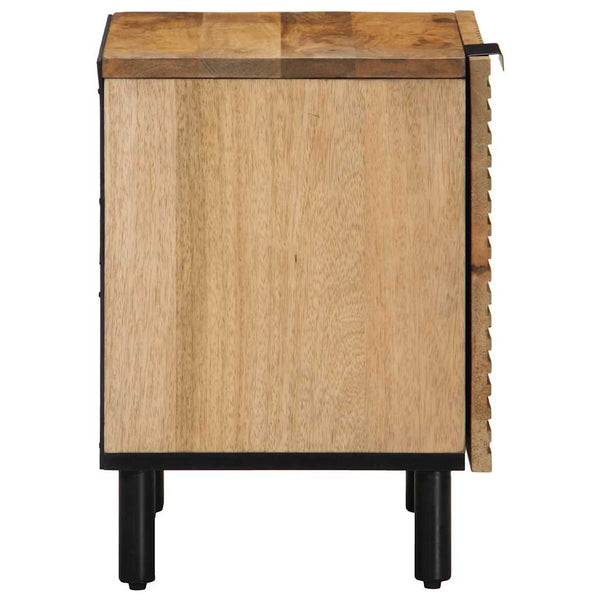 Nachttisch Braun Mango Massivholz 40 cm