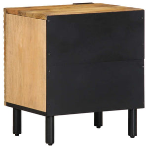 Nachttisch Braun Mango Massivholz 40 cm