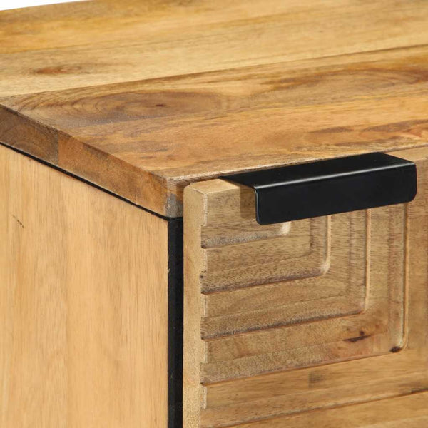 Nachttisch Braun Mango Massivholz 40 cm