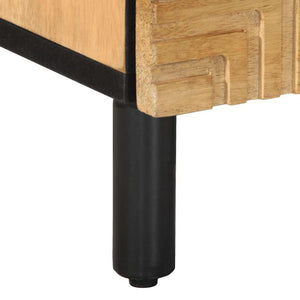 Nachttisch Braun Mango Massivholz 40 cm