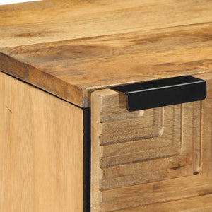 Nachttische 2er Set Mango Massivholz Braun