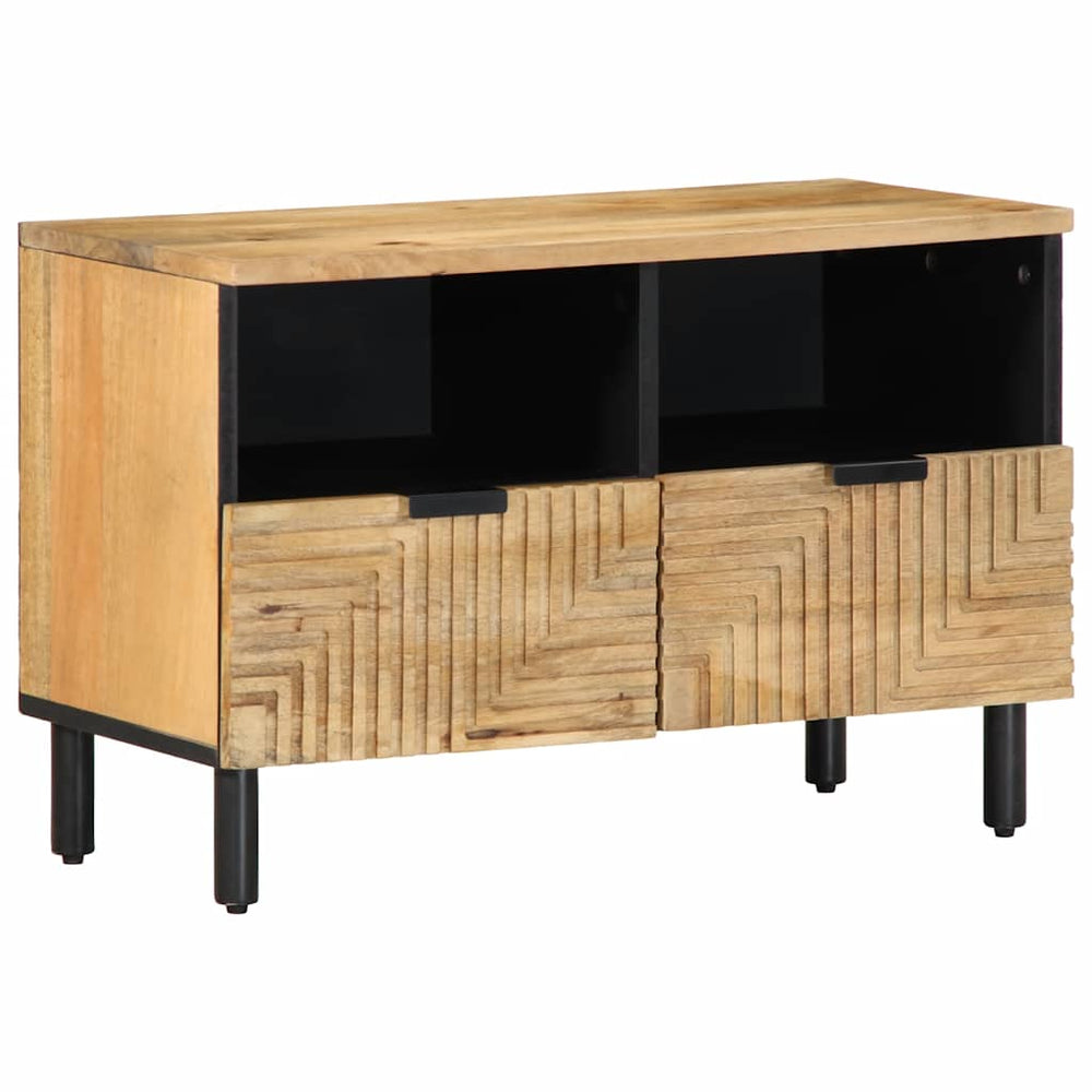 vidaXL Meuble TV marron 70x33x46 cm Bois de manguier massif