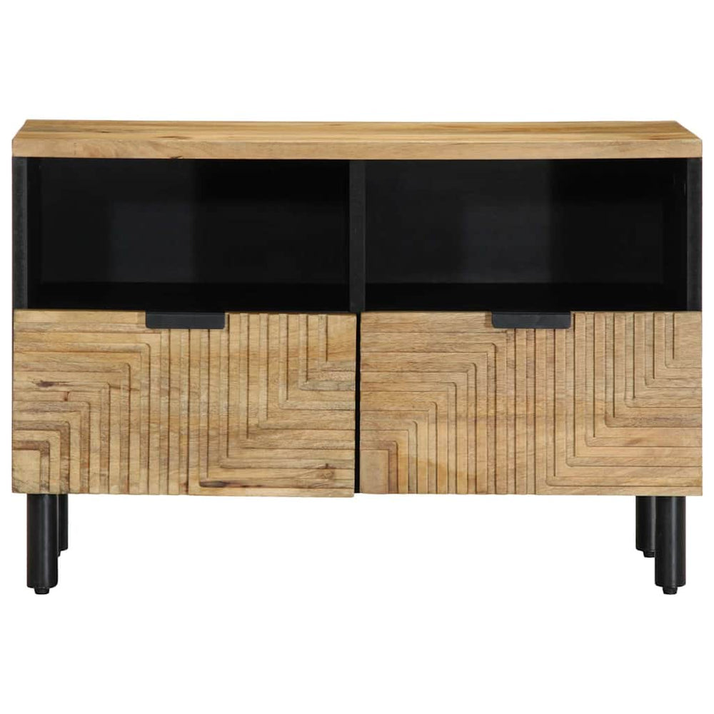 vidaXL Meuble TV marron 70x33x46 cm Bois de manguier massif